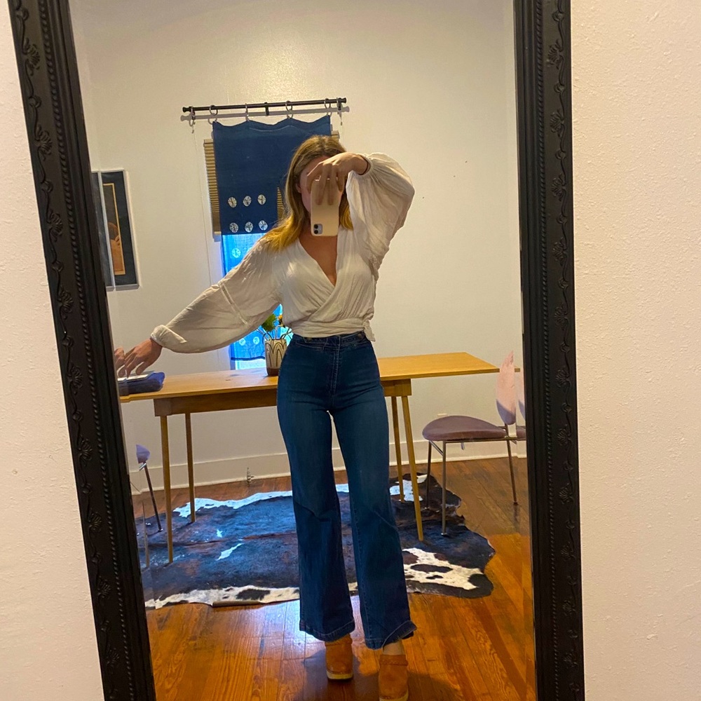 Free People wrap blouse